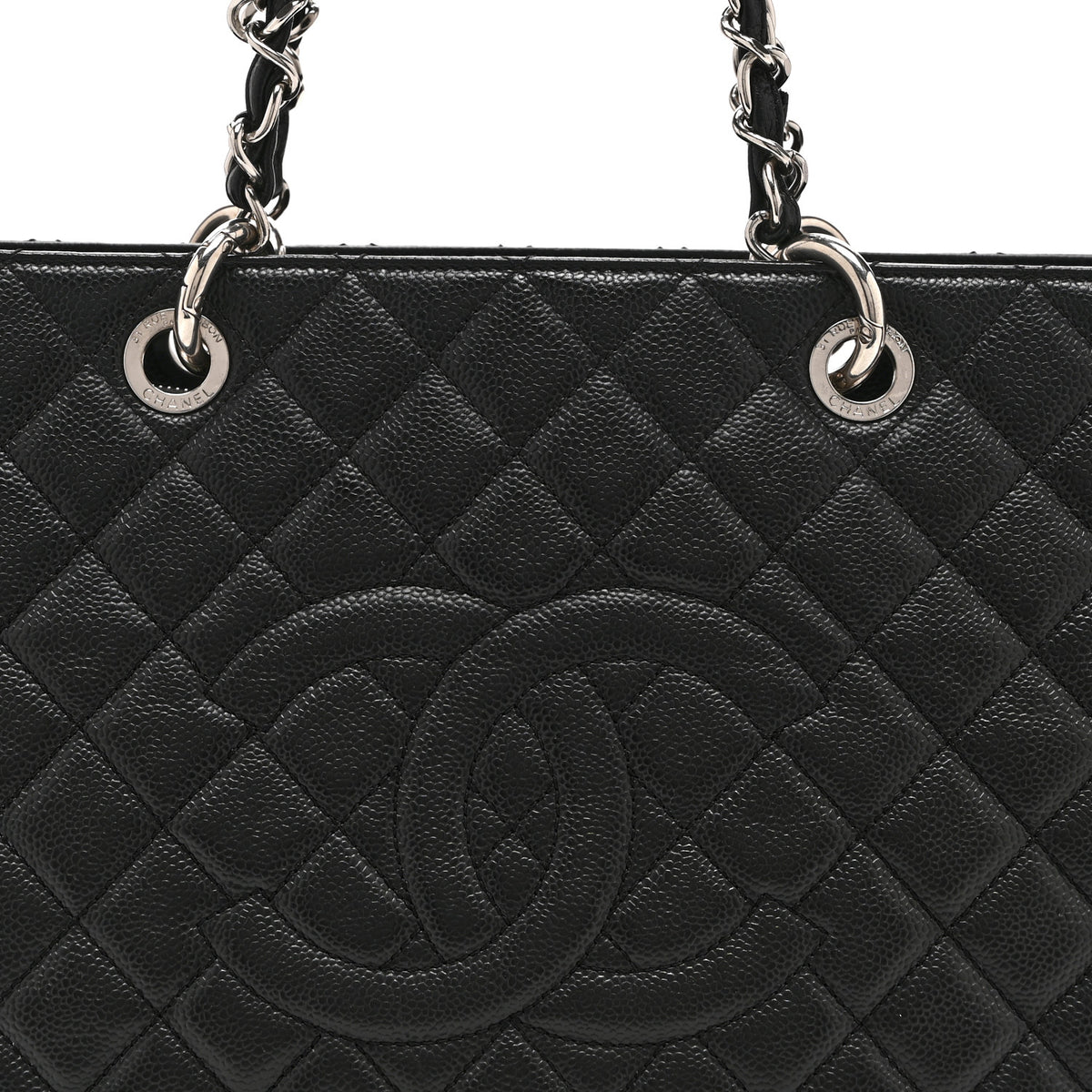 Chanel Caviar Quilted XL Grand Shopping Tote GST Black 9 of 11