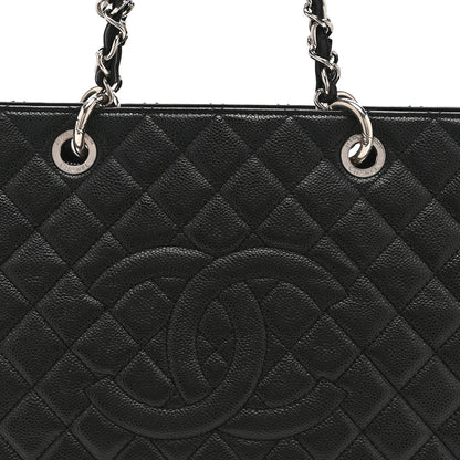 Chanel Caviar Quilted XL Grand Shopping Tote GST Black 9 of 11