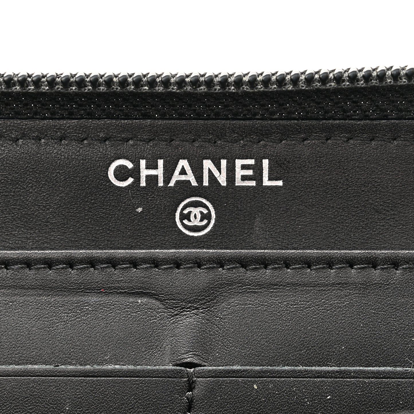 Caviar Large Timeless CC Zip Around Wallet Black