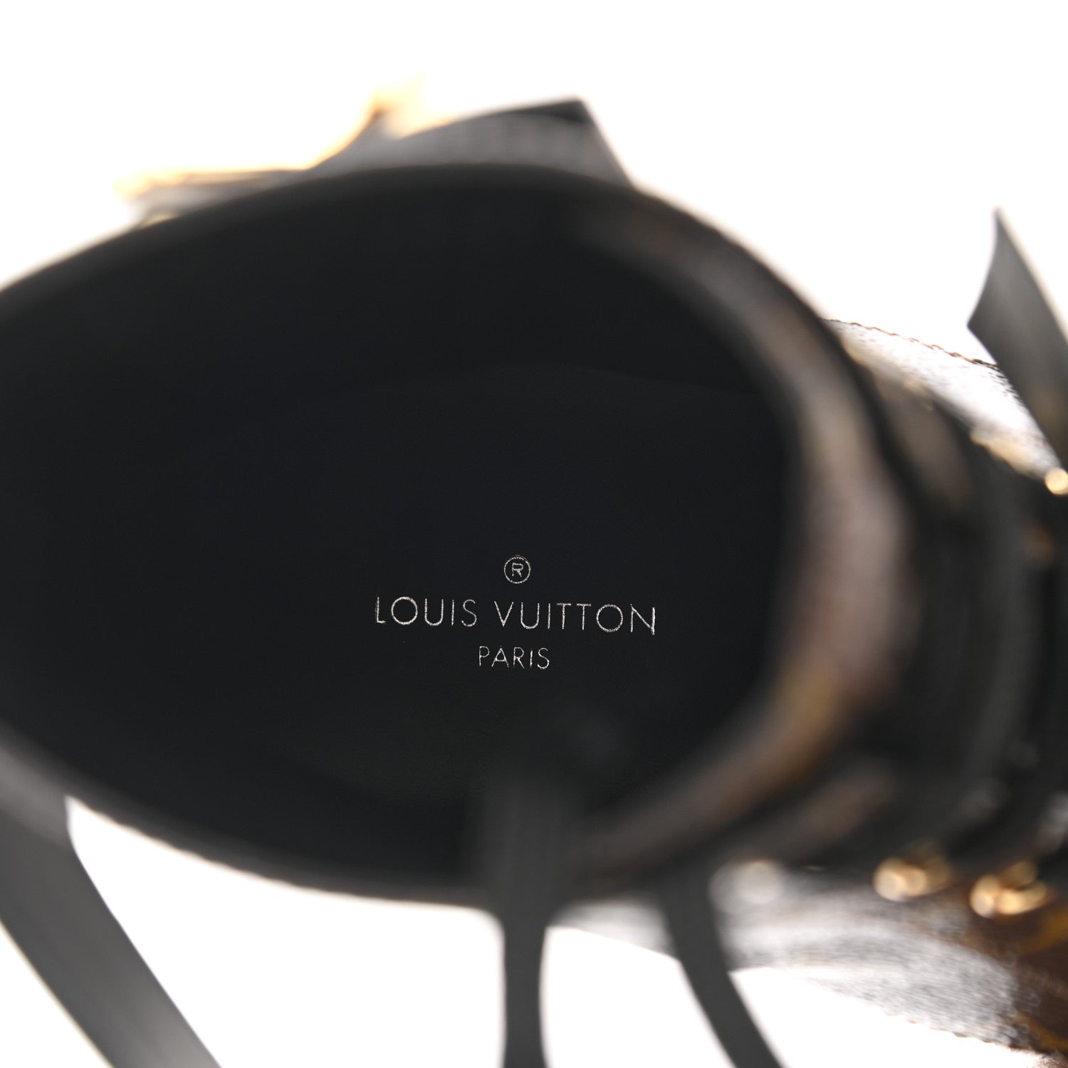 Louis Vuitton Calfskin Monogram Wonderland Flat Ranger Boots 35 Black 7 of 9