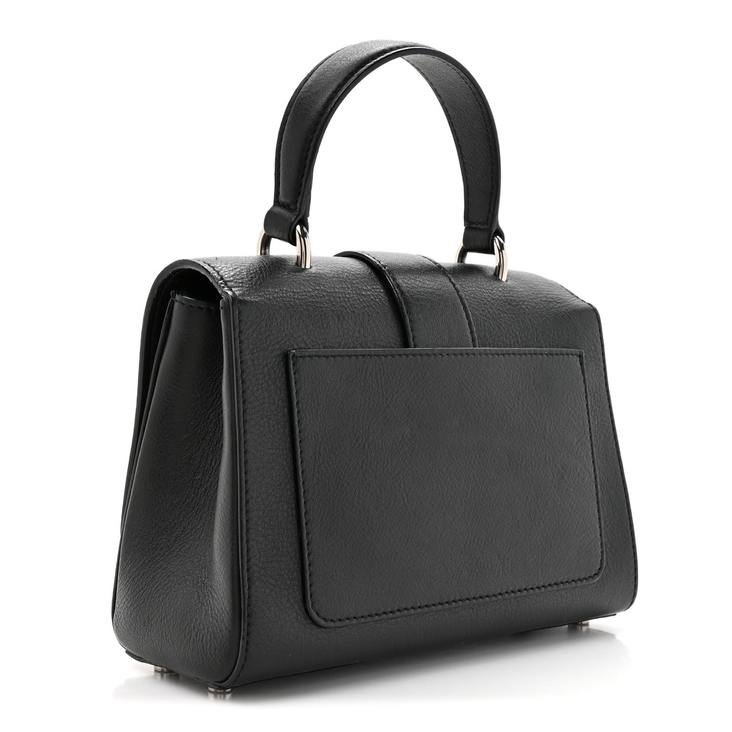 Calfskin Crystal Small Cheri Top Handle Bag Black