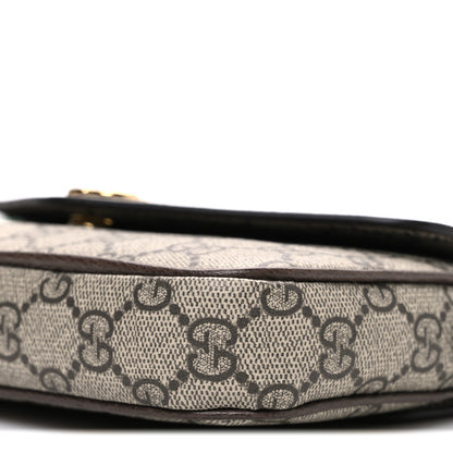Gucci GG Supreme Monogram Textured Dollar Calfskin Web Mini Ophidia Envelope Shoulder Bag Beige Ebony New Acero 10 of 10