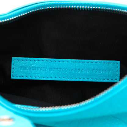 Balenciaga Agneau Arena Le Cagole Shoulder Bag XS Cyan 8 of 9