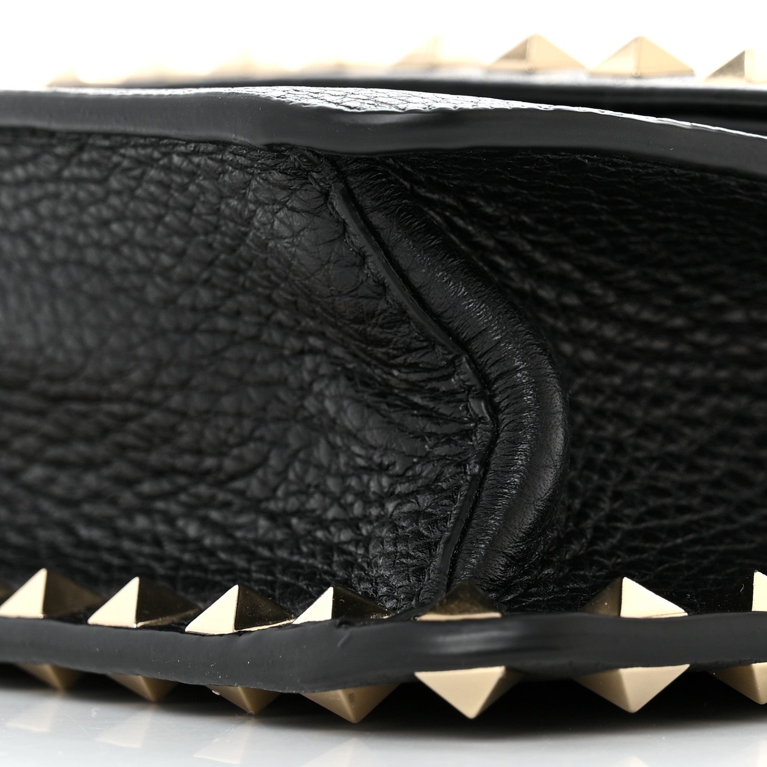 Valentino Garavani Pebbled Calfskin Rockstud Side Slip Crossbody Black 9 of 9
