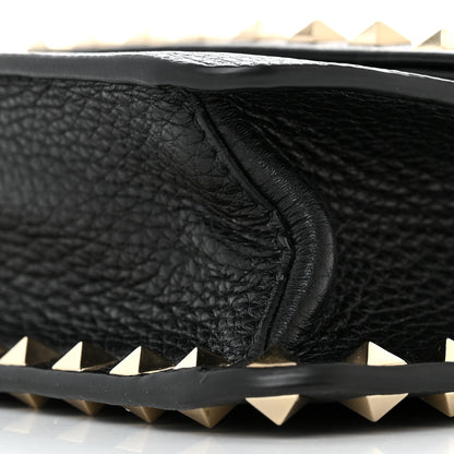 Valentino Garavani Pebbled Calfskin Rockstud Side Slip Crossbody Black 9 of 9