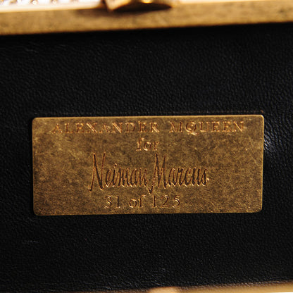 Alexander McQueen Nappa Studded Britannia Skull Box Clutch Silver 6 of 7