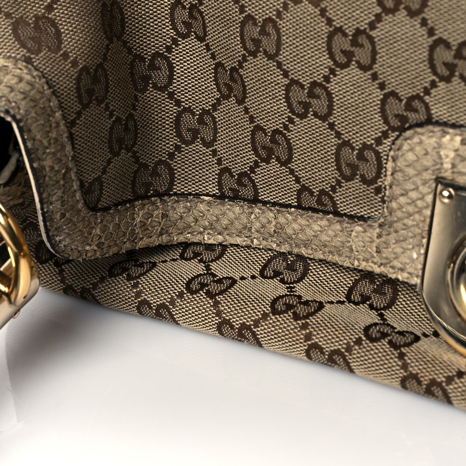 Gucci Monogram Large Indy Top Handle Hobo Off White 15 of 15