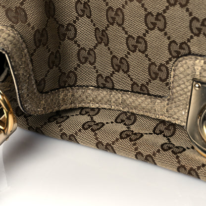 Gucci Monogram Large Indy Top Handle Hobo Off White 15 of 15