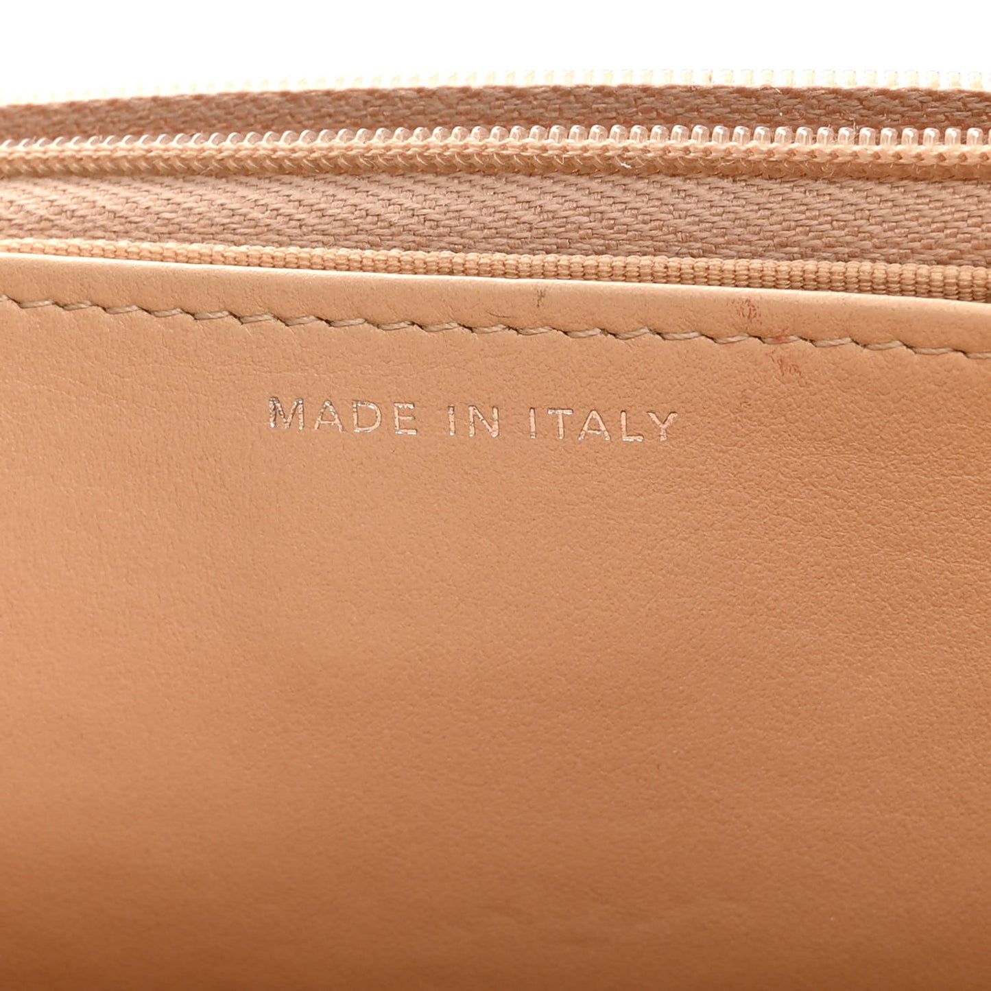 Caviar Quilted Wallet On Chain WOC Beige