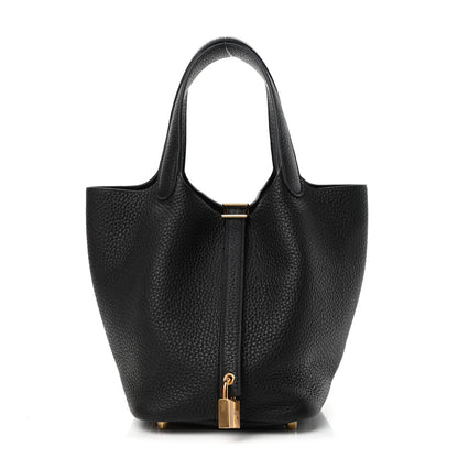 Hermes Taurillon Clemence Picotin Lock 18 PM Black 1 of 4