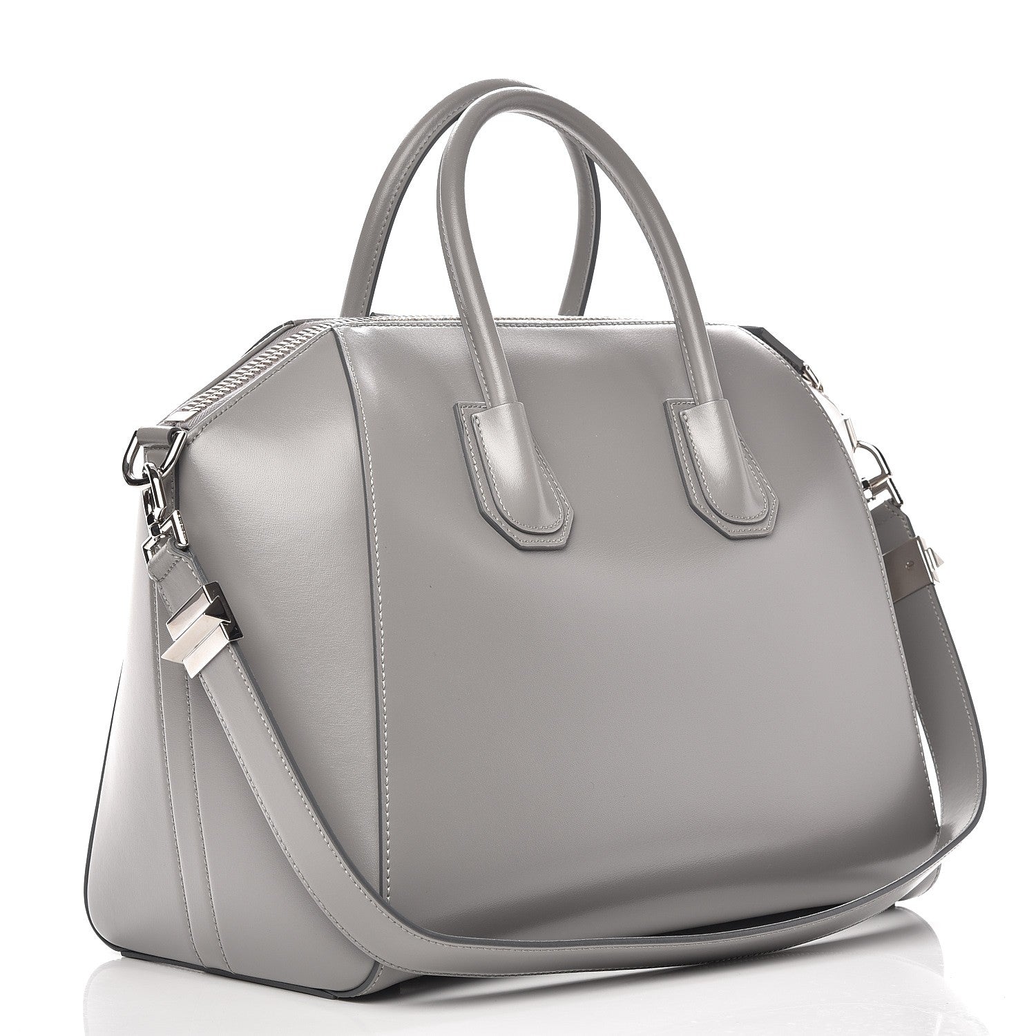 Givenchy Shiny Lord Calfskin Medium Antigona Pearl Grey 8 of 15