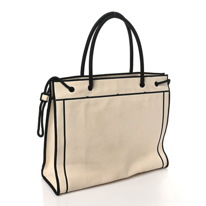 Fendi Canvas Logo Large Shopping Tote Grezzo Black 3 of 10