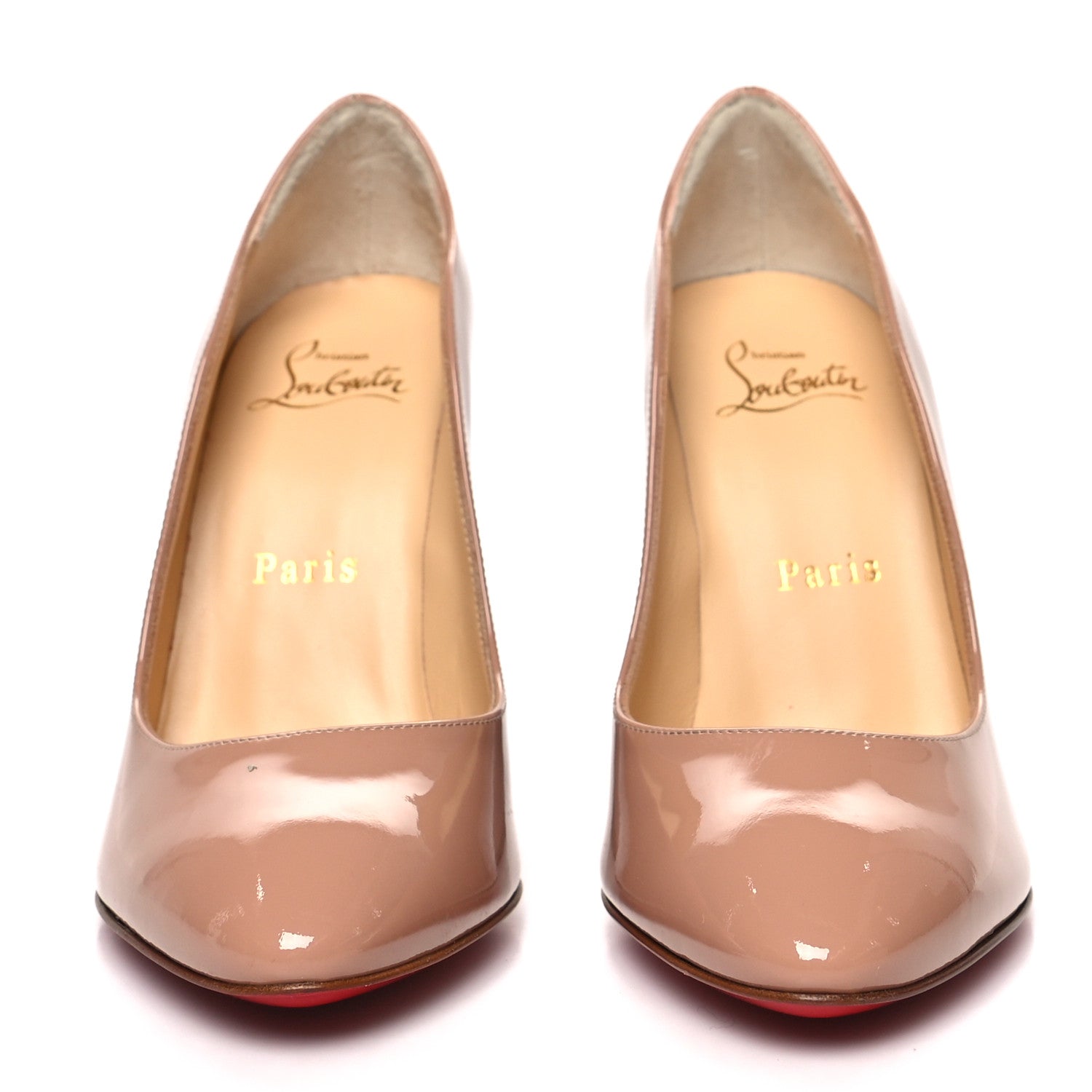 Christian Louboutin Patent Tanja 100 35.5 Beige 2 of 7