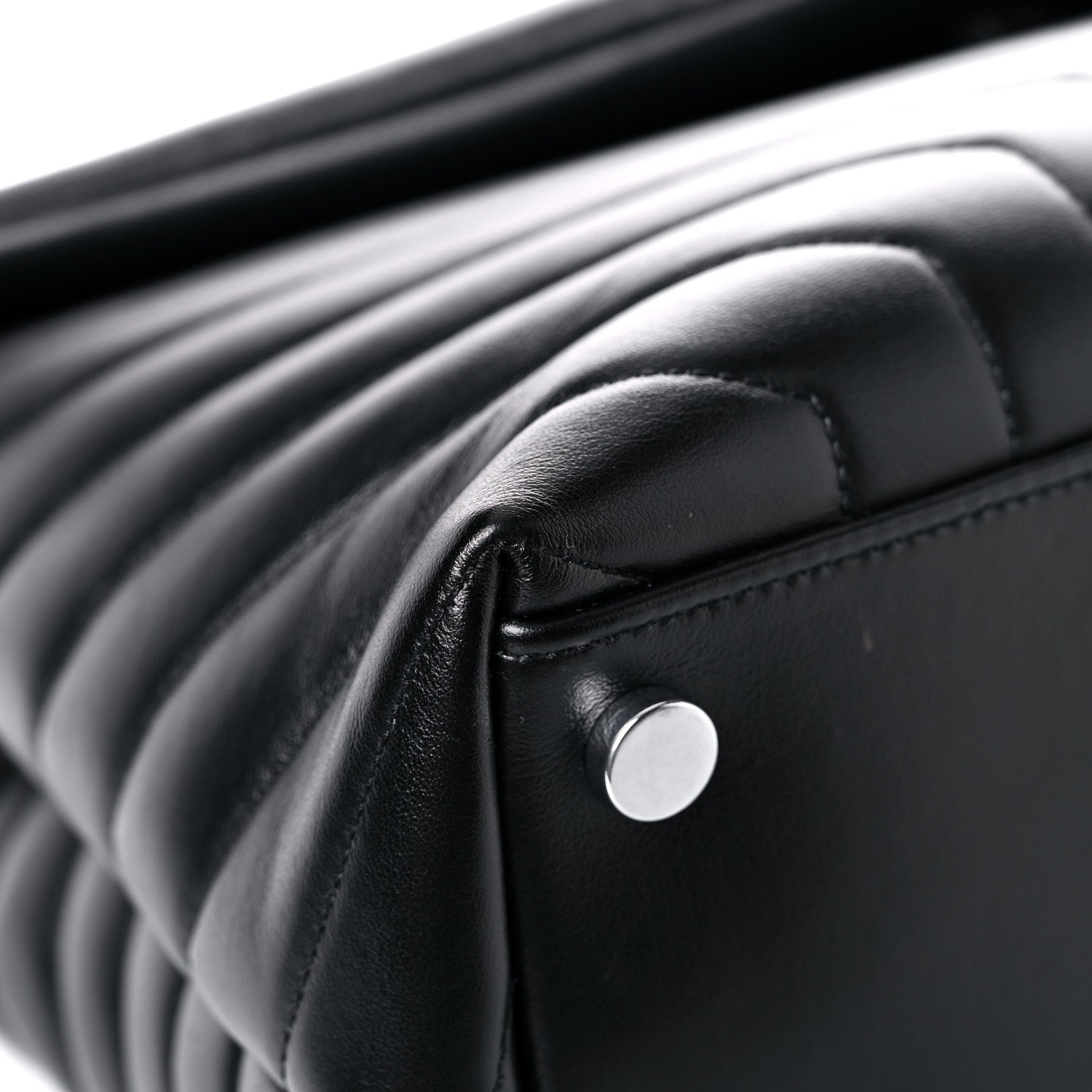 Saint Laurent Calfskin Y Quilted Monogram Large Loulou Chain Satchel Black 9 of 15