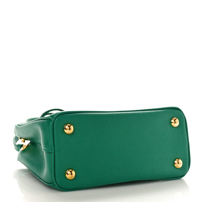 Prada Saffiano Lux Mini Galleria Double Zip Tote Biliardo 4 of 9