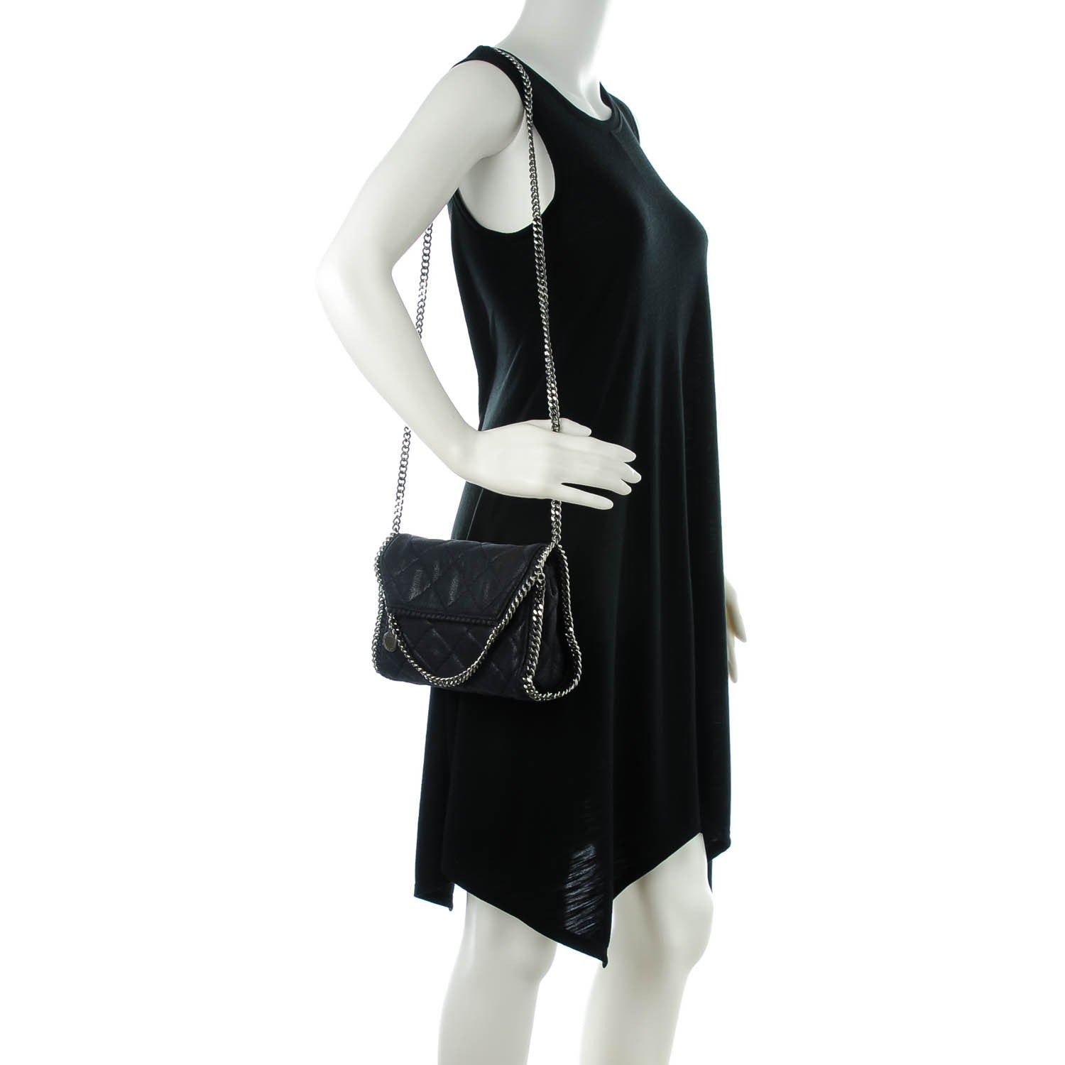 Stella McCartney Shaggy Deer Quilted Mini Falabella Shoulder Bag Black 2 of 8