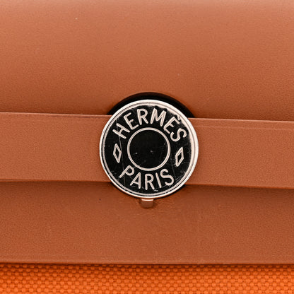 Hermes Vache Hunter Toile Herbag Zip 31 PM Orange Fauve 12 of 14