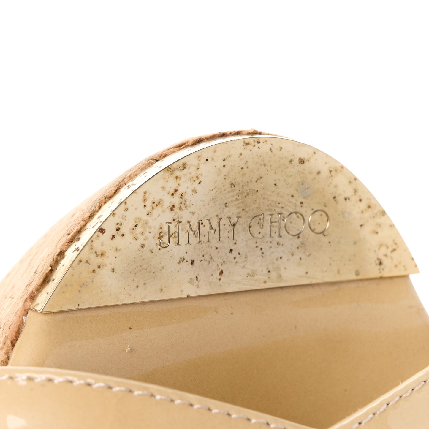Patent Wedge Sandals 40.5 Nude