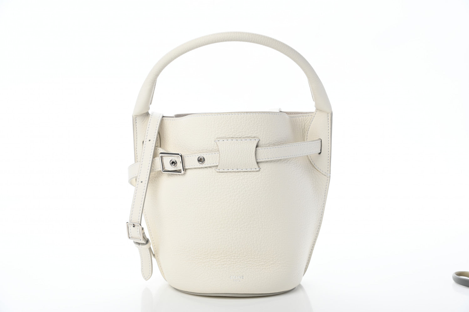 Celine Supple Grained Calfskin Nano Big Bag Bucket White 1 of 16