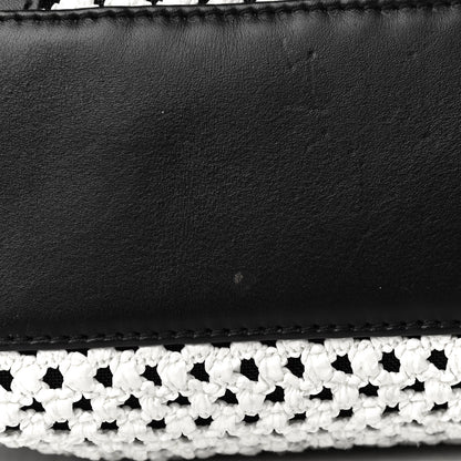 Balenciaga Calfskin Woven Nylon Mesh Classic Silver Hardware Mini City Black White 12 of 17