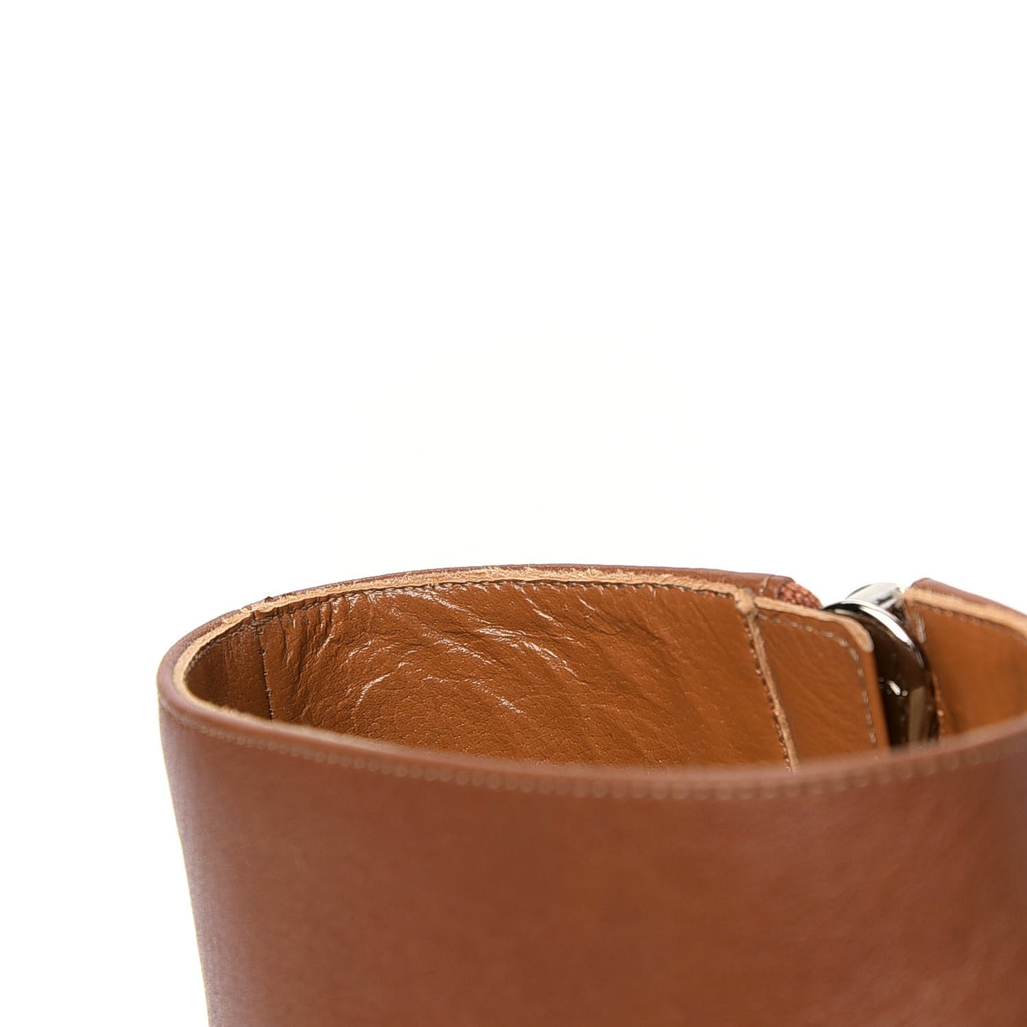 Calfskin Ziptotal 85 Booties 39 Cuoio
