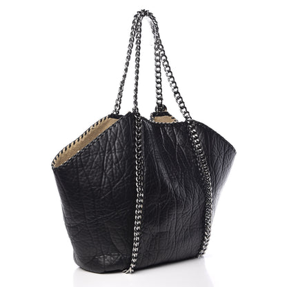 Stella McCartney Shaggy Deer Shearling Chain Falabella Tote Black 3 of 9