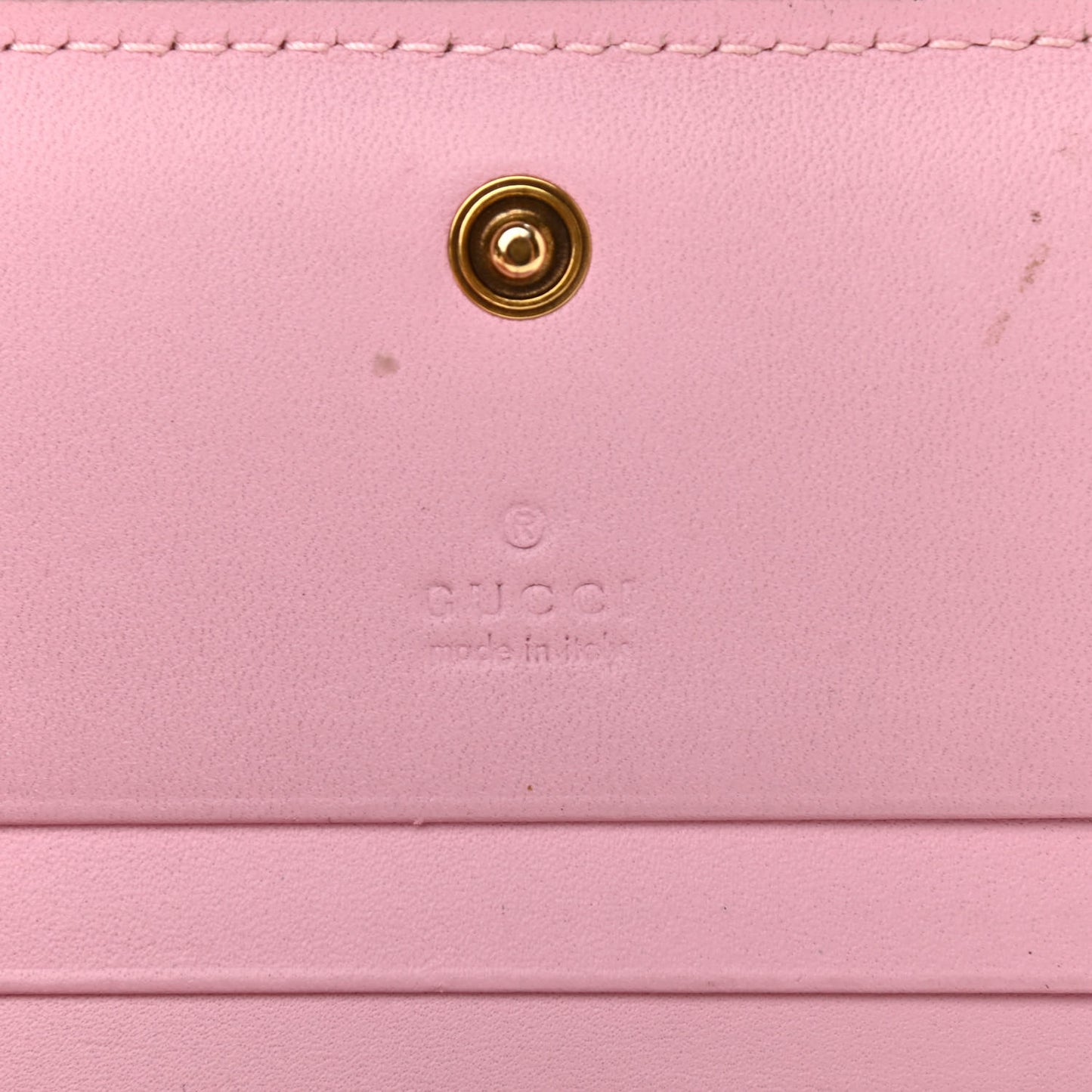 GG Supreme Monogram Strawberry Card Case