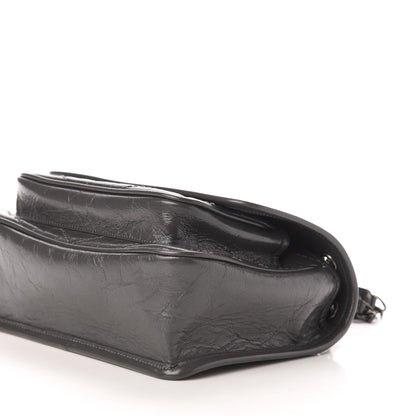 Saint Laurent Crinkled Calfskin Matelasse Monogram Baby Niki Chain Satchel Storm 10 of 12