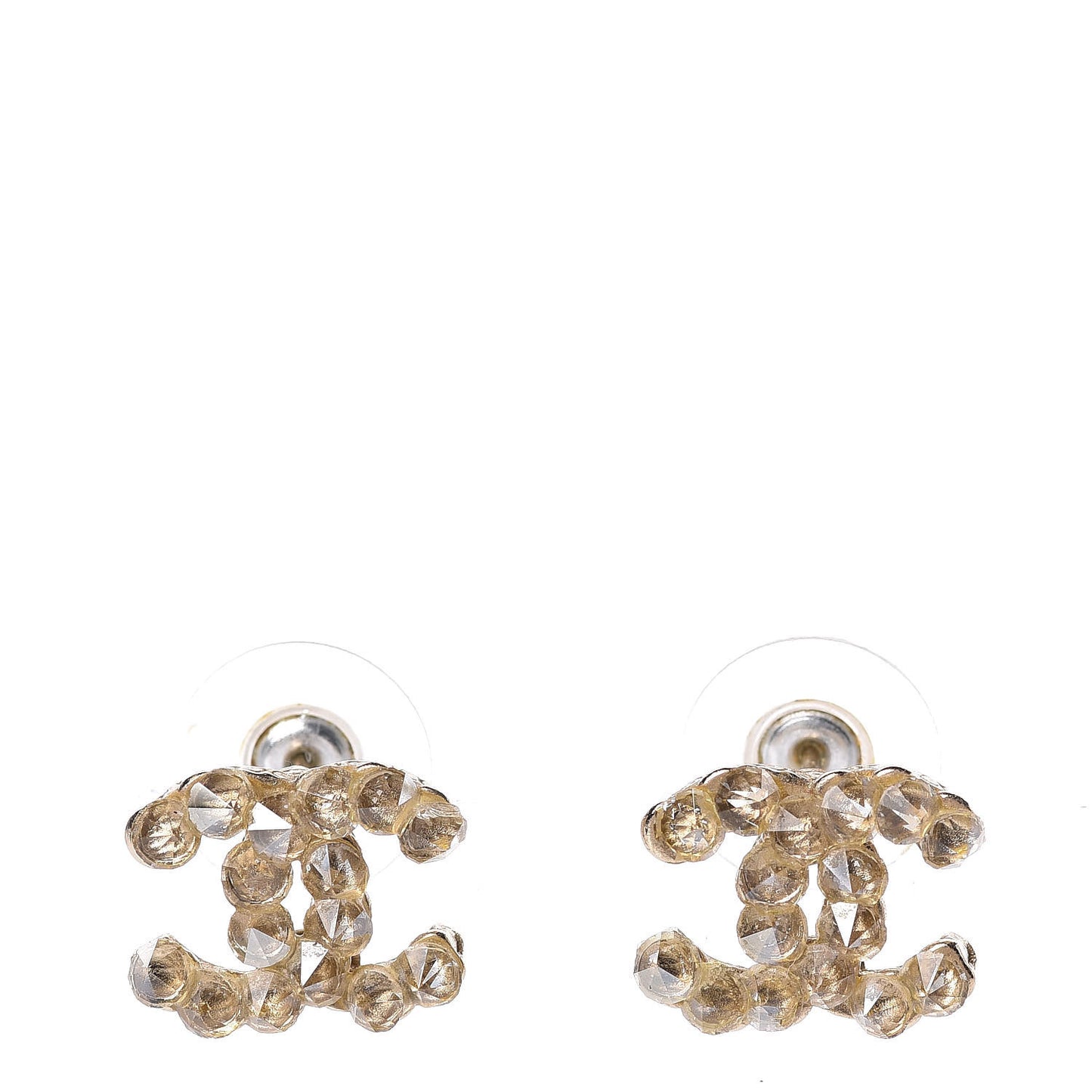Crystal CC Earrings Gold