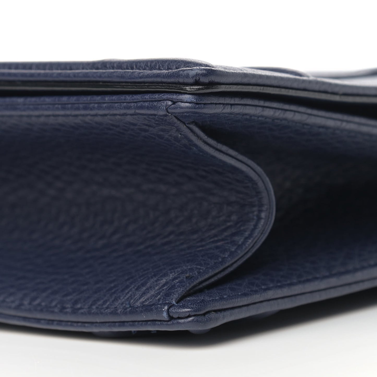 Grained Calfskin Medium Diorama Flap Bag Indigo Blue