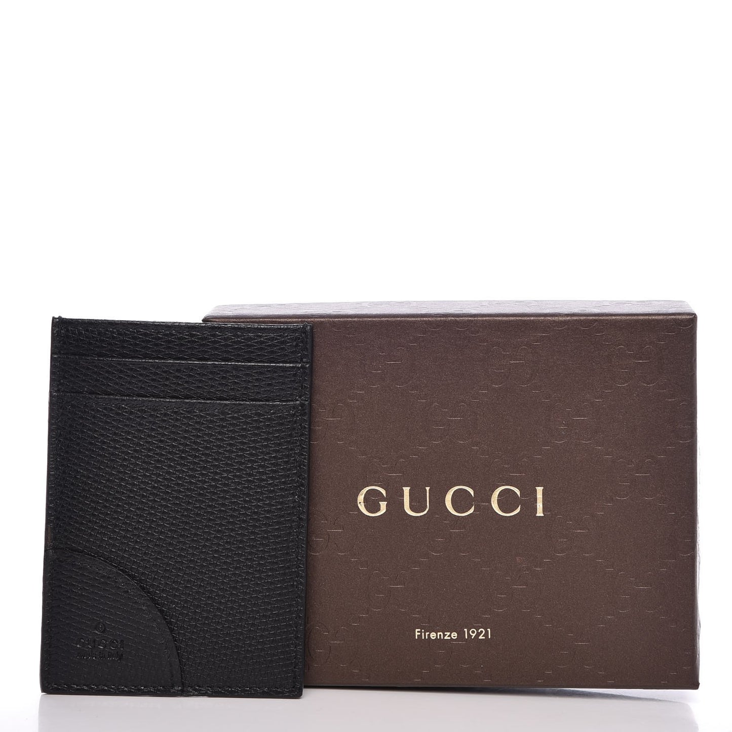 Textured Calfskin Card Case Black