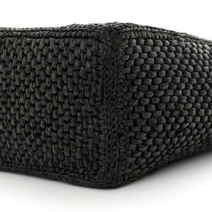Loewe Raffia Small Paula's Ibiza Logo Tote Black White 9 of 11