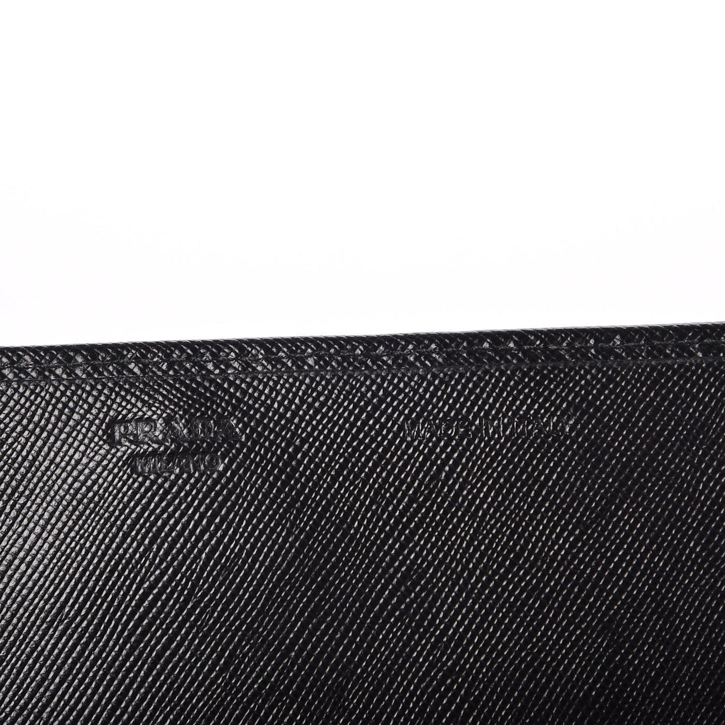 Saffiano Metal Mini Crossbody Wallet Nero Black