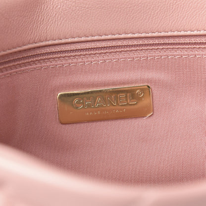 Chanel Goatskin Quilted Medium Chanel 19 Flap Light Pink 6 of 10