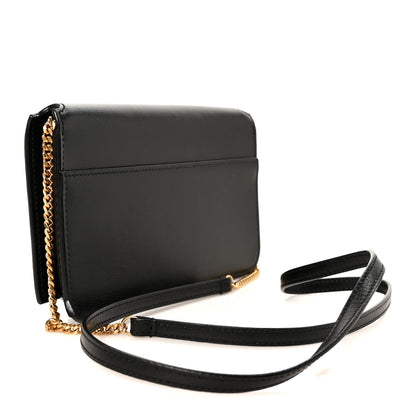 Saint Laurent Grained Calfskin Monogram Phone Holder Crossbody Black 3 of 11
