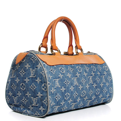 Louis Vuitton Monogram Denim Neo Speedy Blue 3 of 7