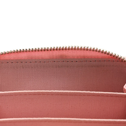 Chanel Lambskin Quilted Chanel 19 Zip Around Coin Purse Wallet Light Pink 9 of 12