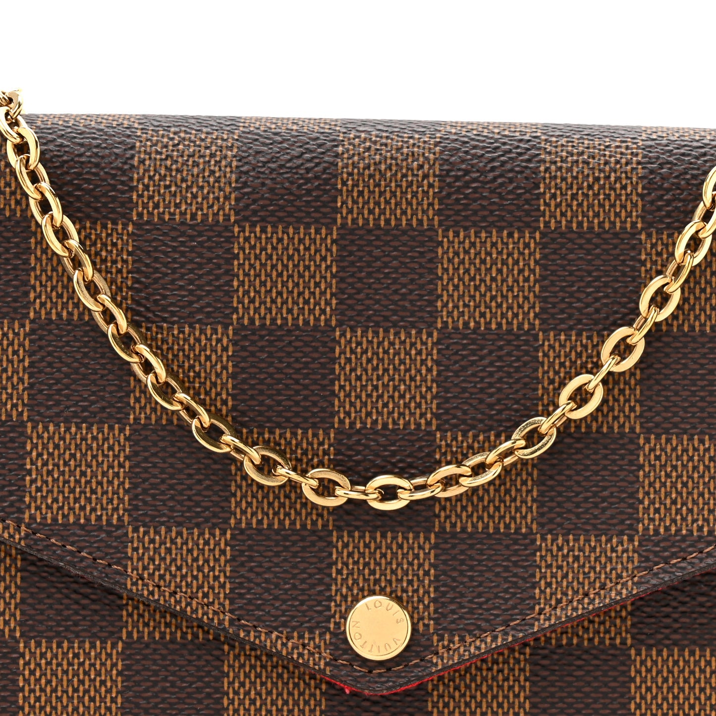 Monogram Pochette Felicie Chain Wallet Fuchsia