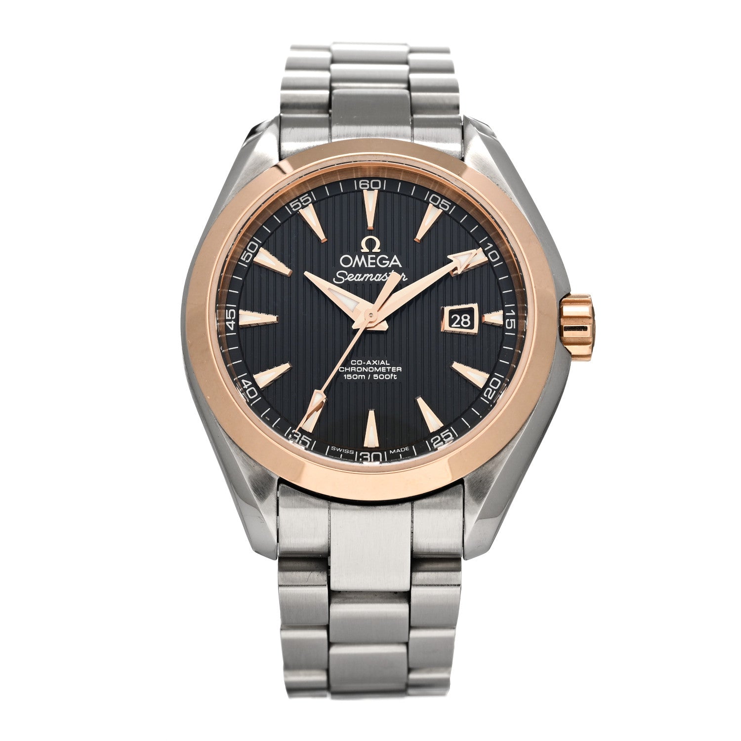 Omega Stainless Steel 18K Red Gold 34mm Seamaster Aqua Terra Automatic Watch Black 231.20.34.20.01.003 1 of 5