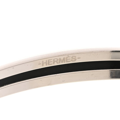 Hermes Enamel Printed Extra Narrow Uni Bracelet 62 Black 4 of 6