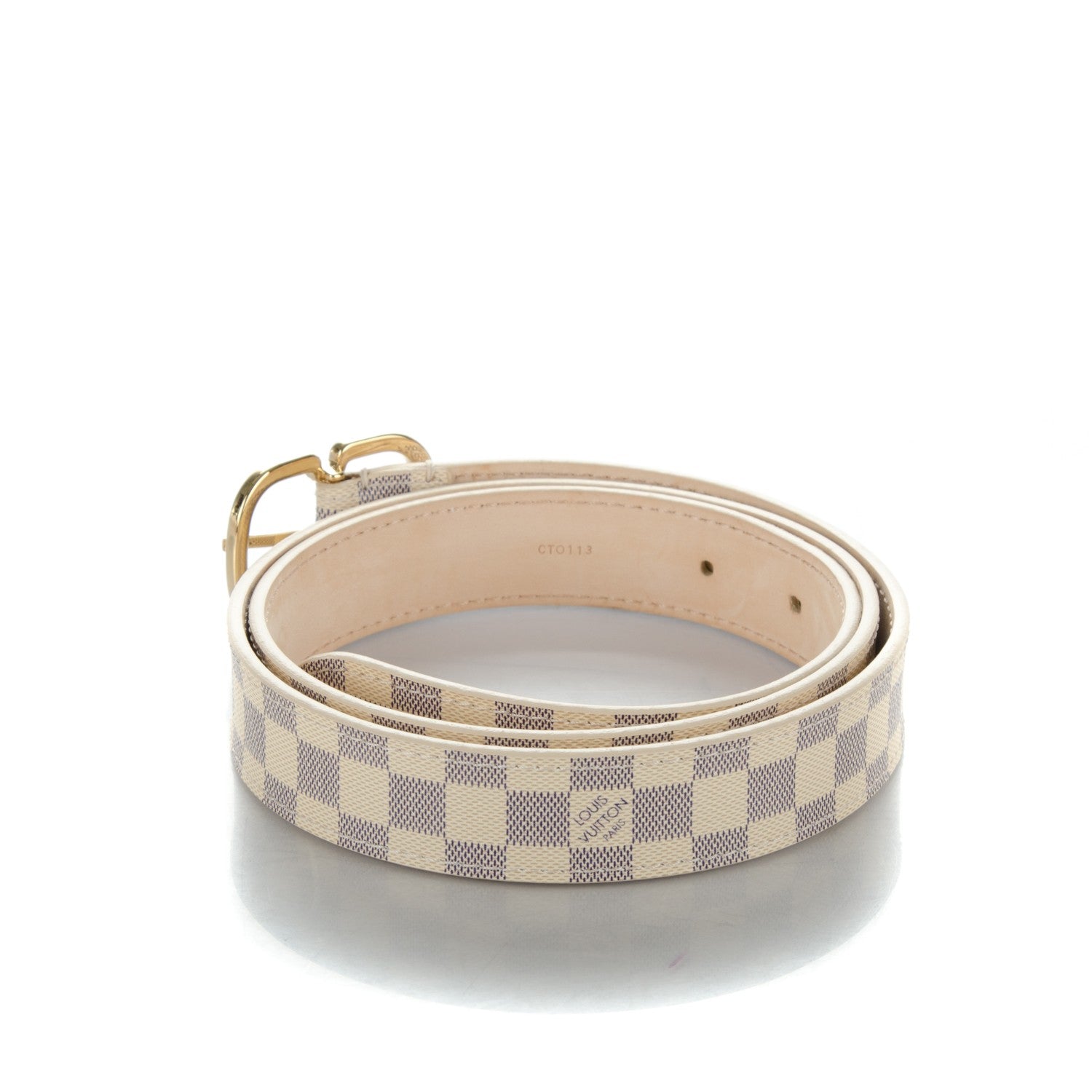 Louis Vuitton Damier Azur 25mm Belt 90 36 3 of 6