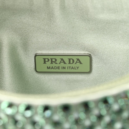 Prada Satin Crystal Mini Re-Edition 2000 Bag Acqua 6 of 10