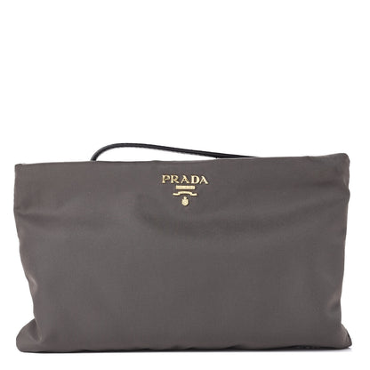 Prada Tessuto Nylon Saffiano Wristlet Fumo 1 of 15