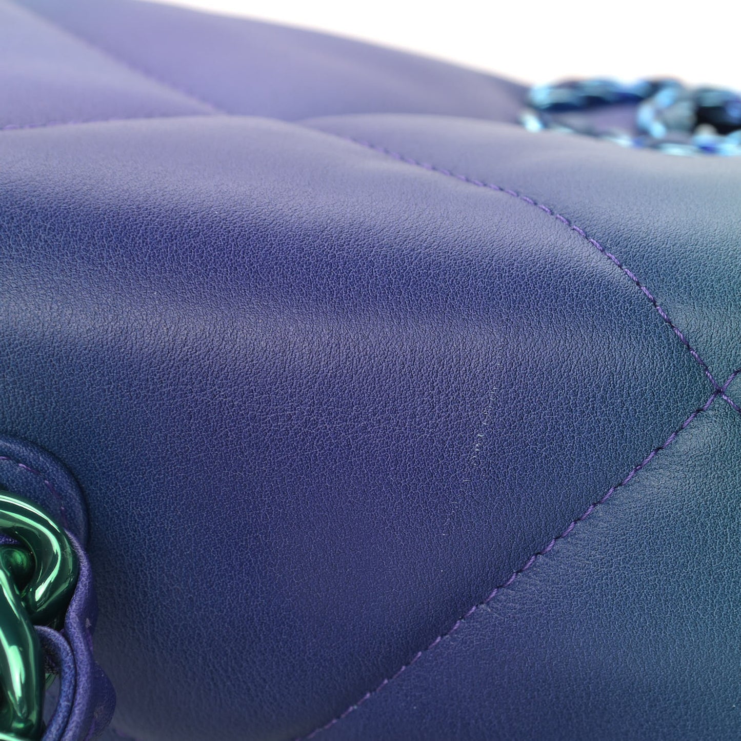 Tie Dye Calfskin Quilted Medium Chanel 19 Flap Blue Purple