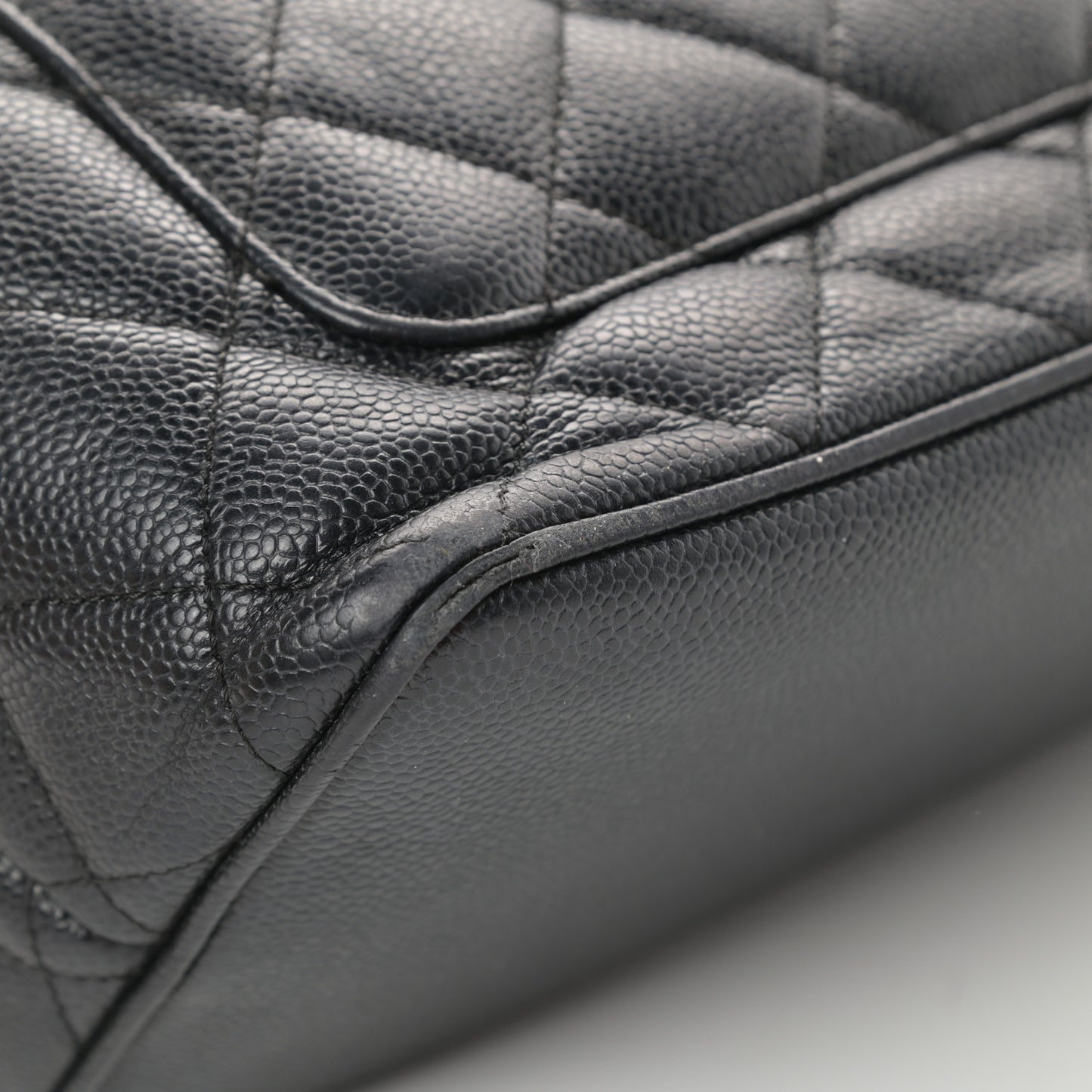 Caviar Quilted Medallion Tote Black