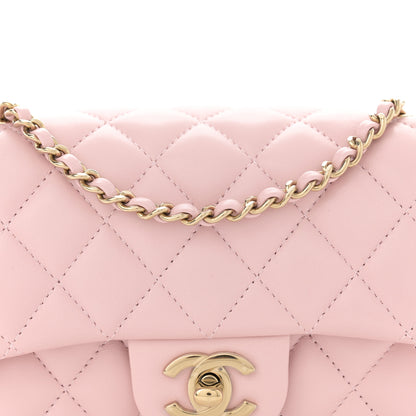Chanel Lambskin Quilted Extra Mini Rectangular Flap Light Pink 8 of 11