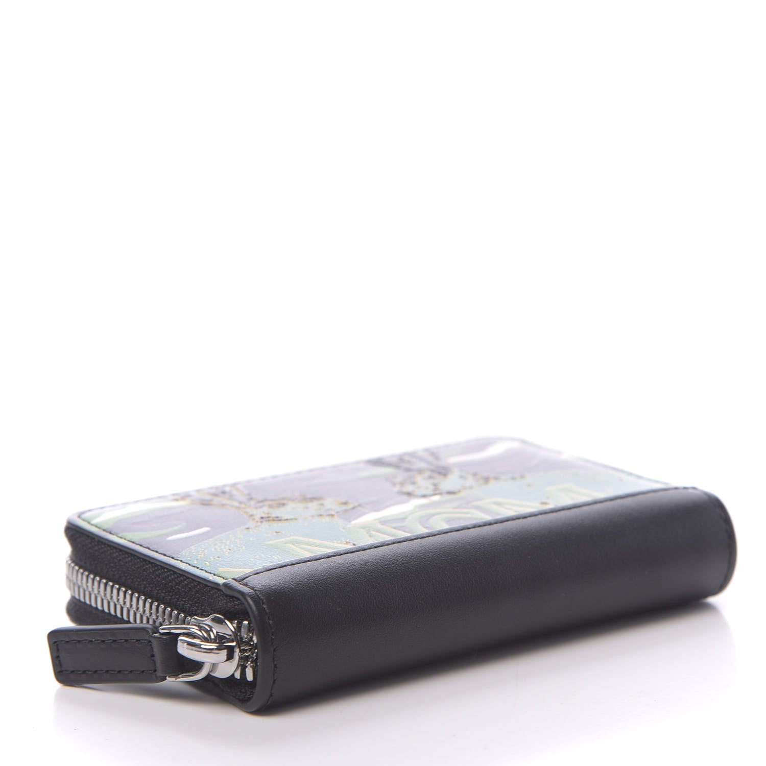 MCM Calfskin Mini Pop Rabbit Zipped Card Wallet Black 4 of 8