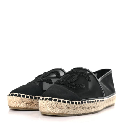 Chanel Mesh Grosgrain CC Espadrilles 40 Black 3 of 7