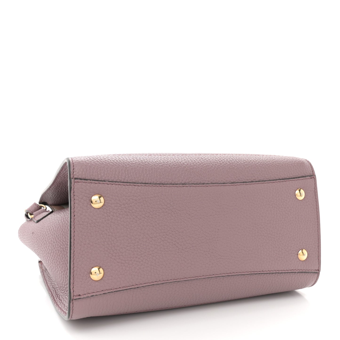 Grained Calfskin Double Handle Small Amy Tote Cinder Rose
