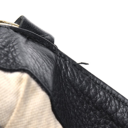 Gucci Pebbled Calfskin Medium Twill Tote Black 10 of 34